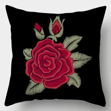 Load image into Gallery viewer, Valentines Day Red Heart And Flowers Pillow Cover Decorative Cushion Case Home Decor Sofa Couch Bedroom Car Flower Pillow Covers Love Pillow Covers Decorative Linen Square Throw Pillow Covers Couple Cushion Cases Home Decor for Sofa Bedroom Car 45x45cm