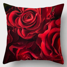 Load image into Gallery viewer, Valentines Day Red Heart And Flowers Pillow Cover Decorative Cushion Case Home Decor Sofa Couch Bedroom Car Flower Pillow Covers Love Pillow Covers Decorative Linen Square Throw Pillow Covers Couple Cushion Cases Home Decor for Sofa Bedroom Car 45x45cm