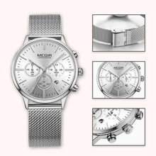 Load image into Gallery viewer, Multifunctional Black Luxury Women Watch Fashion Quartz Business Style Stainless Steel Strap Wrist Watch