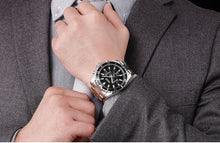 将图片加载到图库查看器,Multifunctional Men's Quartz Watches Modern Stainless Steel Design Waterproof And Scratch Resistant Wrist Watches