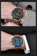 Load image into Gallery viewer, Men Top Luxury Full Steel Business Quartz Watch Men's Casual Waterproof Analog Chronograph Sports Stainless Steel Strap Watches