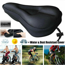 Load image into Gallery viewer, 3D Soft Thickened Bicycle Seat Breathable Bicycle Saddle Seat Cover Comfortable Foam Seat Extra Soft Gel Bicycle Seat Cover Soft Silicone Padded Bike Saddle Cover Upgraded Bicycle Seat