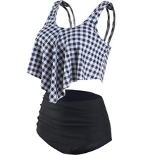 将图片加载到图库查看器,Women High Waist Bikini Plus Size Swimwear Summer Swimsuit Beach Bathing Suit Ruffle Bikini Floral Printed Ruffle High Waist Bikini Set Women's Tummy Control Bathing Suit Swimsuit Flounce Peplum