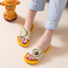 将图片加载到图库查看器,Women Men Summer Slippers Casual Sandals Beach Slides Fruits Avocado Flip Flops Non-Slip Soft Sole Bathroom Shoes Open Toe Soft Slippers Non-Slip Soft Shower Spa Bath Pool Gym House Sandals