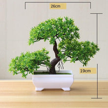 将图片加载到图库查看器,Small Green Artificial Pot Decor Bonsai Green Fake Flowers Potted Ornaments for Home Garden Decor Party Hotel Decor