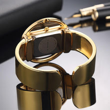 将图片加载到图库查看器,Fashion Gold Classic Women's Watches Luxury Stainless Steel Design Wrist Watch For Women