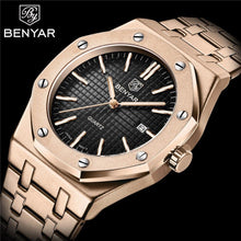 Load image into Gallery viewer, Men's Fashion Watch Luxury Men Stainless Steel Band Quartz Watch Analog Waterproof Sports Military Watches