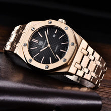 Load image into Gallery viewer, Men's Fashion Watch Luxury Men Stainless Steel Band Quartz Watch Analog Waterproof Sports Military Watches