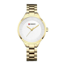 Load image into Gallery viewer, Luxury Gold Womens Watch Stainless Steel Ladies Wrist Watches Analog Quartz Watch Steel Quartz Ladies Watch Waterproof Stainless Steel Wrist Watch For Women