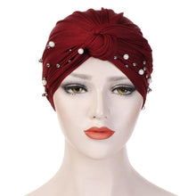 Load image into Gallery viewer, Soft Cotton Lightweight Elegant Turban Hijab Bonnet Arab Wrap Head Turbans Cap Headwrap Headwear Indian African Turbans Twist Headband For Women