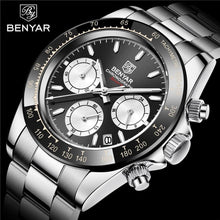 Load image into Gallery viewer, Luxury Men Watches Scratch Resistant Full Stainless Steel Strap Waterproof Sport Quartz Watch Men Fashion Date Clock Chronograph