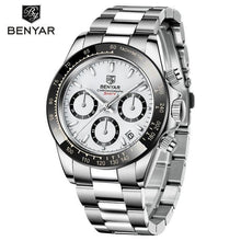 Load image into Gallery viewer, Luxury Men Watches Scratch Resistant Full Stainless Steel Strap Waterproof Sport Quartz Watch Men Fashion Date Clock Chronograph