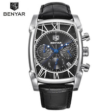 Load image into Gallery viewer, Classic Rectangle Waterproof Case Vintage Design Luxury Watches Leather Strap Business Casual Analog Wrist Watch For Men