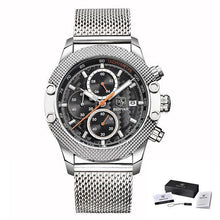 Load image into Gallery viewer, Sport Chronograph Fashion Luxury Men Watches Mesh & Rubber Band Waterproof Quartz Gold Watch For Men