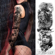 Load image into Gallery viewer, Luxury Black Temporary Tattoo Waterproof Big Lion Tattoo For Body Arm Legs Modern Large Design