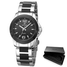 Load image into Gallery viewer, New Silver Round Women Watch Waterproof Quartz Wristwatch Modern Shine Style For Women's