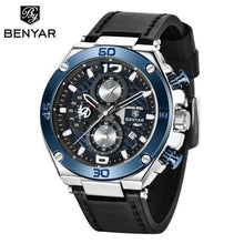 Load image into Gallery viewer, Multifunction Luxury 2021 Men's Watch Quartz Genuine Leather Strap Sport Chronograph Waterproof Men Wrist Watch