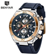 Load image into Gallery viewer, Multifunction Luxury 2021 Men's Watch Quartz Genuine Leather Strap Sport Chronograph Waterproof Men Wrist Watch