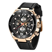 Load image into Gallery viewer, Multifunction Luxury 2021 Men's Watch Quartz Genuine Leather Strap Sport Chronograph Waterproof Men Wrist Watch