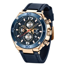 Load image into Gallery viewer, Multifunction Luxury 2021 Men's Watch Quartz Genuine Leather Strap Sport Chronograph Waterproof Men Wrist Watch