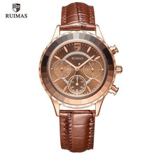将图片加载到图库查看器,Luxury Green Business Women Watches Quartz Fashion Leather Strap Waterproof Multifunctional Wristwatch For Women