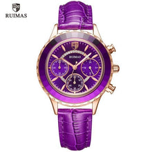 将图片加载到图库查看器,Luxury Green Business Women Watches Quartz Fashion Leather Strap Waterproof Multifunctional Wristwatch For Women