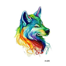 Load image into Gallery viewer, Temporary Animal Head Wolf Design Waterproof Body Sticker Fashion Tattoo For Womens Mens