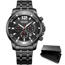 Load image into Gallery viewer, Luxury Men's Gold Business Watches Quartz Analogue Wristwatch Stainless Steel Waterproof Luminous Watch
