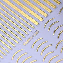 将图片加载到图库查看器,Gold 3D Nail Sticker Curve Stripe Lines Nails Stickers Gradient Adhesive Striping Tape Nail Foil Nail Art Stickers Decals Silver Strip Line Nail Decal Self-Adhesive 3D Wave Decal Decoration Metallic Curve Design Decoration for Women Girls