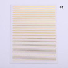 将图片加载到图库查看器,Gold 3D Nail Sticker Curve Stripe Lines Nails Stickers Gradient Adhesive Striping Tape Nail Foil Nail Art Stickers Decals Silver Strip Line Nail Decal Self-Adhesive 3D Wave Decal Decoration Metallic Curve Design Decoration for Women Girls