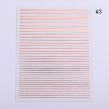 将图片加载到图库查看器,Gold 3D Nail Sticker Curve Stripe Lines Nails Stickers Gradient Adhesive Striping Tape Nail Foil Nail Art Stickers Decals Silver Strip Line Nail Decal Self-Adhesive 3D Wave Decal Decoration Metallic Curve Design Decoration for Women Girls