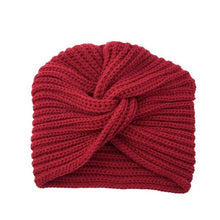 Load image into Gallery viewer, Luxury Fashion Ready To Wear Soft Cashmere Muslim Inner Hijab Caps Turban Cashmere Cross Elegant Wrap Head Hat Wool Lightweight Knitting Hijab Bonnet Cap For Women