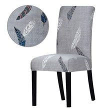 将图片加载到图库查看器,Printed Chair Cover Washable Removable Big Elastic Seat Arm Covers Slipcovers Stretch For Banquet Hotel Printed Dining Chair Slipcovers, Removable Washable Soft Spandex Stretch Chair Covers Banquet Chair