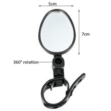 将图片加载到图库查看器,2Pcs Bicycle Mirror Universal Handlebar Rearview Mirror 360 Degree Rotate For Bike Bicycle Cycling Accessories Wide Angle Convex Mirror Adjustable Rotatable Handlebar For Mountain Bike Off Road Bike and Fixed Gear Bike Handlebars
