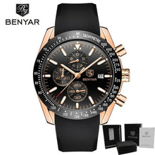 将图片加载到图库查看器,2021 Blue Men Watch Luxury Design Watches Silicone Band Male Wrist Watches Men's Chronograph Round Watch