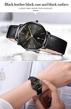 将图片加载到图库查看器,Couple Watches Popular Casual Quartz Women Men Watch Clock Boys Girls Ultra Thin Leather Wristwatch Minimalist Analog Quartz Ultra Thin Watches Leather Strap Fashion Casual Date Watch Waterproof Wrist Watch