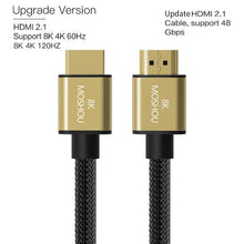 Load image into Gallery viewer, 8K 60Hz 4K 120Hz HDMI 2.1 Cables 48Gbps HDR Video Cord Ultra HD 48Gbps High Speed HDMI High Definition Multimedia Interface Compatible With TV Monitor Gaming