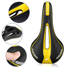 Load image into Gallery viewer, Breathable Silicone Cushion Seat PU Leather Surface Silica Filled Gel Comfortable Shockproof Bicycle Saddle Padded Professional Waterproof Road Bike Saddle For Men