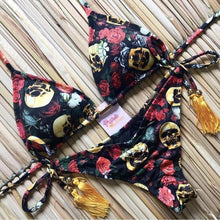 Load image into Gallery viewer, Women Push-up Bikini Swimwear Adjustable Swimsuit Bathing Suit Beachwear Women's Tie Bikini Lace Up Bottom String Swimsuit Bandage Swim Beach Wear Summer Comfortable Bikini Set