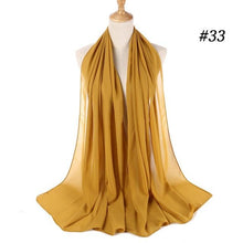 Load image into Gallery viewer, Long Lightweight Soft Solid Color Chiffon Scarfs Muslim Headscarf Hijab Scarf Shawls Wraps Hijab For Women 70*180cm