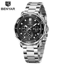 将图片加载到图库查看器,Black Multifunctional Sport Men Watches Luxury Quartz Watches Fashion Chronograph Stylish Elegant Comfortable Watch For Men