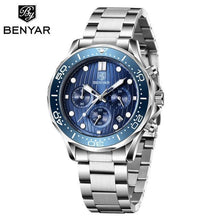 将图片加载到图库查看器,Black Multifunctional Sport Men Watches Luxury Quartz Watches Fashion Chronograph Stylish Elegant Comfortable Watch For Men