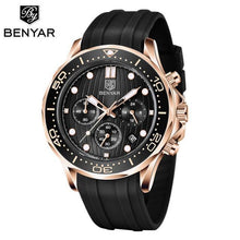 将图片加载到图库查看器,Black Multifunctional Sport Men Watches Luxury Quartz Watches Fashion Chronograph Stylish Elegant Comfortable Watch For Men