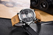 Load image into Gallery viewer, Luxury New Men's Sport Wrist Watches Military Leather Waterproof Watch Luminous Hands Mens Watches