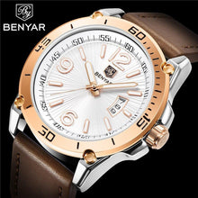 Load image into Gallery viewer, Top Luxury Fashion Mens Watches Quartz Casual Leather Design Sport Analog Waterproof Classic Wrist Watch