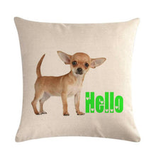 将图片加载到图库查看器,Pet Dog Elegant Design Linen Cotton Throw Pillow Covers Dog Pattern Cotton Throw Pillow Covers Car Sofa Cushion Cover Pillowcases Couch Cushion Cover Home Sofa Bed Decorative Pillows