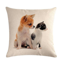 将图片加载到图库查看器,Pet Dog Elegant Design Linen Cotton Throw Pillow Covers Dog Pattern Cotton Throw Pillow Covers Car Sofa Cushion Cover Pillowcases Couch Cushion Cover Home Sofa Bed Decorative Pillows