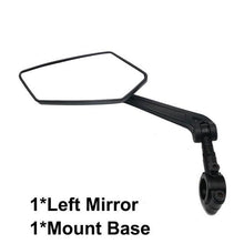 Load image into Gallery viewer, New Scratch Resistant Glass Lens Rear View Mirror Bike Cycling Clear Wide Range Back Sight Rearview Reflector Adjustable Handlebar Rotatable Bicycle Rear View Glass Mirror Wide Angle Acrylic Safety Mirror New Scratch Resistant Glass Lens