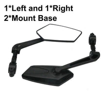 Load image into Gallery viewer, New Scratch Resistant Glass Lens Rear View Mirror Bike Cycling Clear Wide Range Back Sight Rearview Reflector Adjustable Handlebar Rotatable Bicycle Rear View Glass Mirror Wide Angle Acrylic Safety Mirror New Scratch Resistant Glass Lens