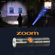 将图片加载到图库查看器,3 IN 1 Bike Bicycle Light Set USB LED Waterproof Super Bright Zoom Headlight Super Bright 3 Light Modes Bicycle Light Set Flashlight Easy Installs In Seconds Fits All Bicycles Powerful Bright Light 8000 Lumen